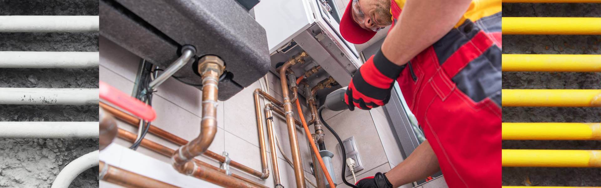 Aplicação de resina em tubulações