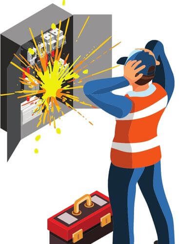 curto circuito identificacao